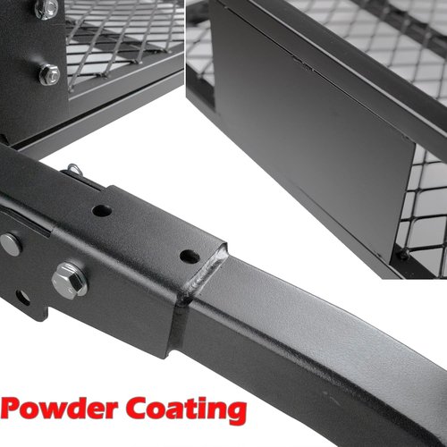 Fouwick Folding Trailer Hitch Mount Cargo Carrier - 500LBS Capacity, 60"x20"x6" Luggage Rack