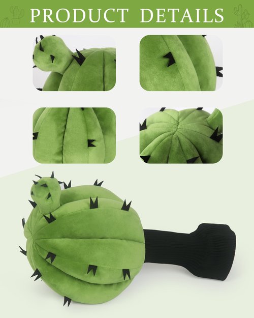 Big Teeth Driver Funny Golf Head Covers Funny Golf Club Covers Fpr 460cc Driver Club,Golf Head Covers Funny Gift (Cactus)