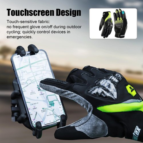 Masontex M30 Motorcycle Gloves for Men - Breathable Carbon Fiber, Touchscreen, Anti-Slip Palm