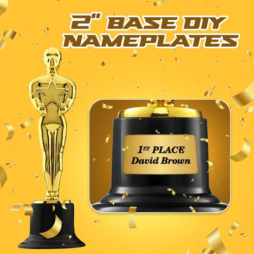 Bedwina 6" Gold Trophy Awards - Bulk Pack of 36 Golden Statues for Parties & Appreciation Gifts