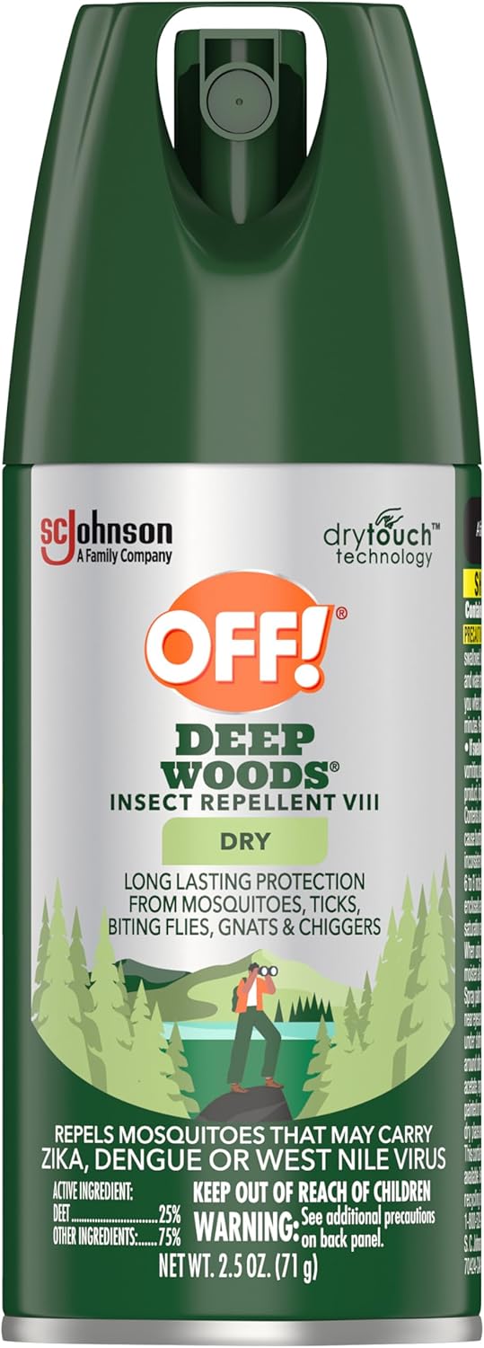 OFF! Deep Woods Insect Repellent Spray - Dry, Non-Greasy Formula for Long-Lasting Mosquito Protection | 2.5 oz