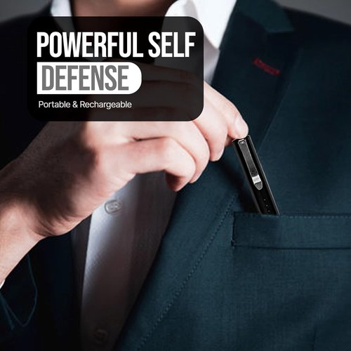 ADS-15SBP Pen Stun Gun - Rechargeable Self Defense Device for Women's Protection