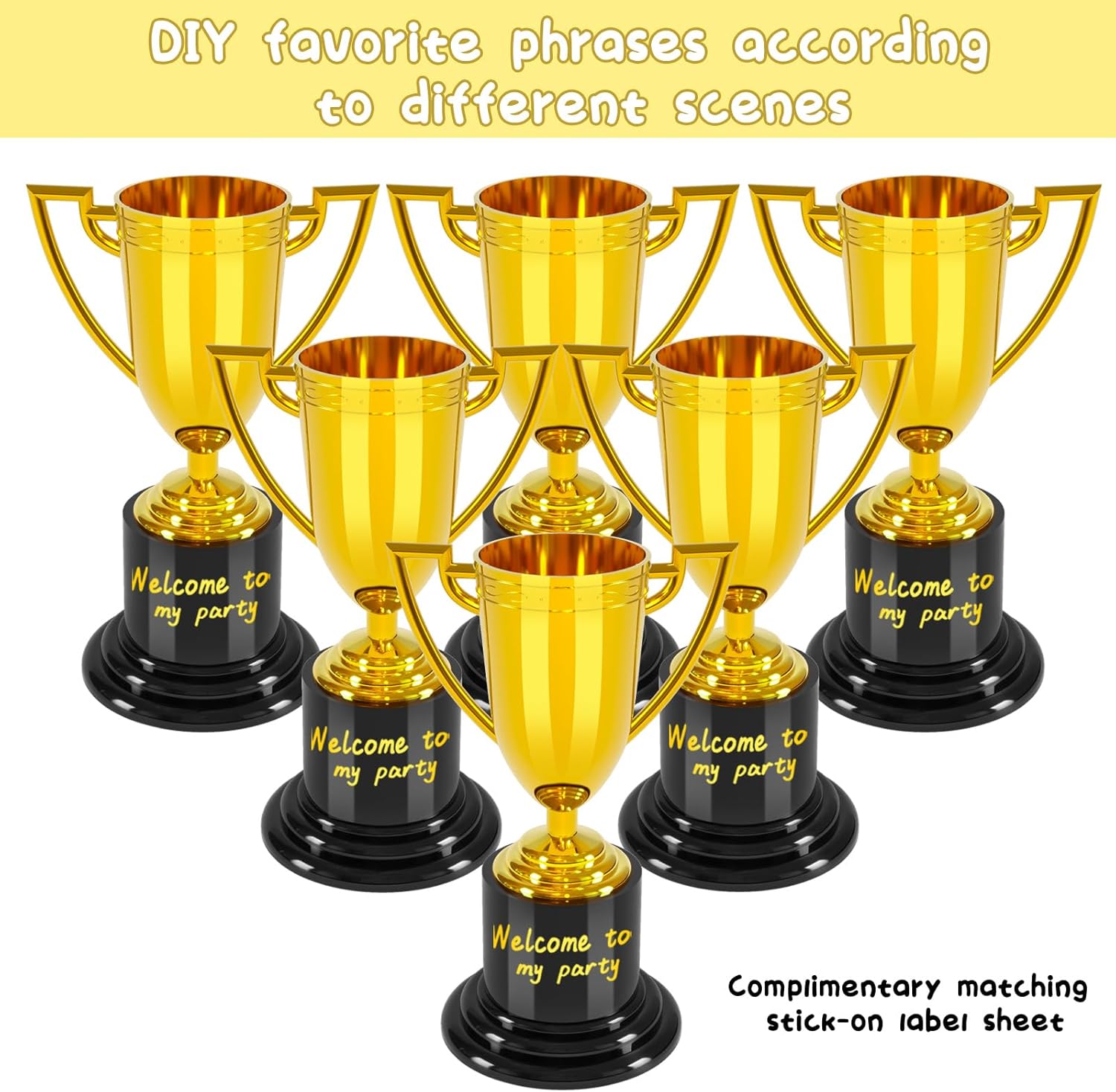Skiennix 4-Inch Mini Trophies - Perfect for Kindergarten Graduation & Kids Sports Awards | Plastic