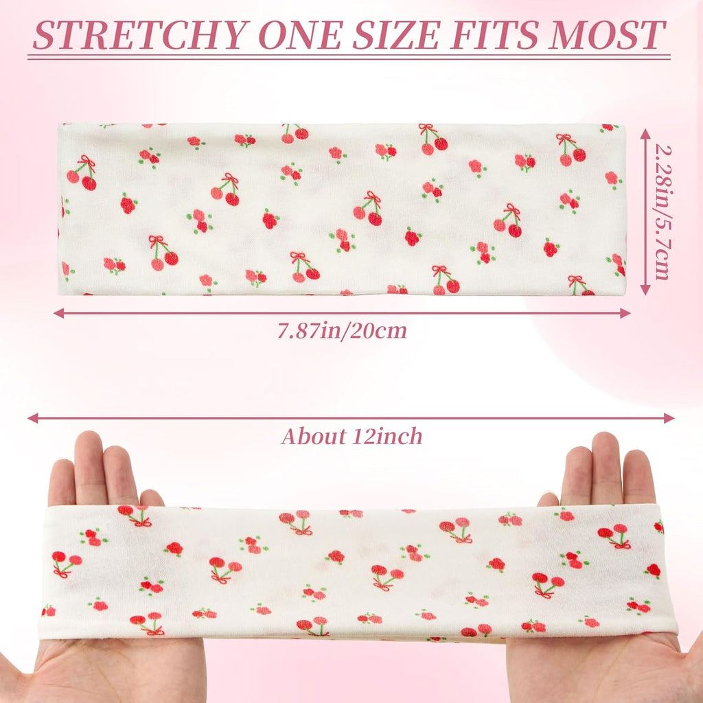 Skiennix Non-Slip Headbands for Women - 6 Pack Soft Stretchy Cotton Hair Bands for Yoga & Workout
