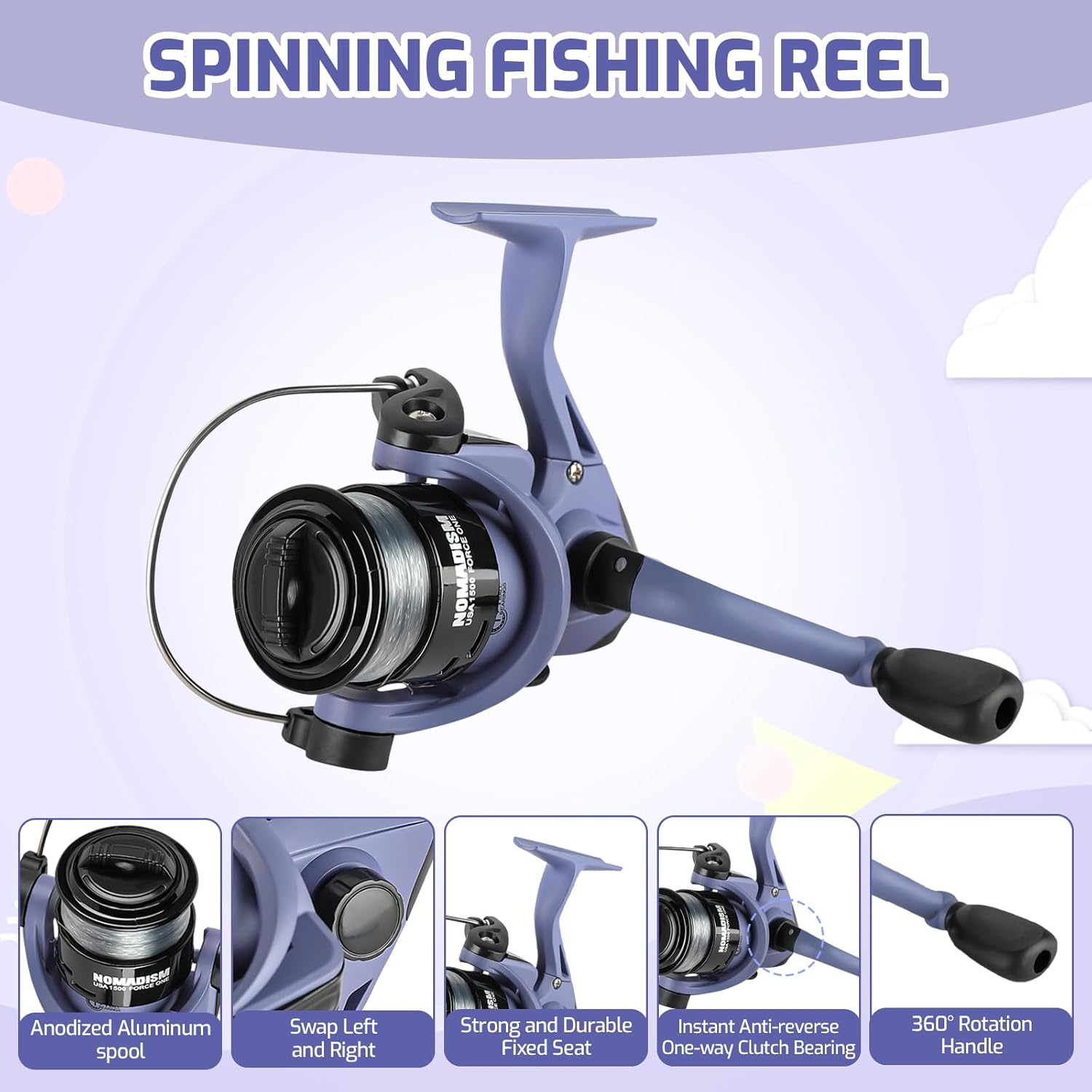 Skiennix Kids Fishing Pole Set - Portable Telescopic Rod & Reel Combo for Boys & Girls | Ambidextrous Design
