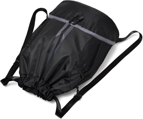 LOKAPEGY Drawstring Gym Bag - Waterproof Backpack with Shoe Compartment | Green Color