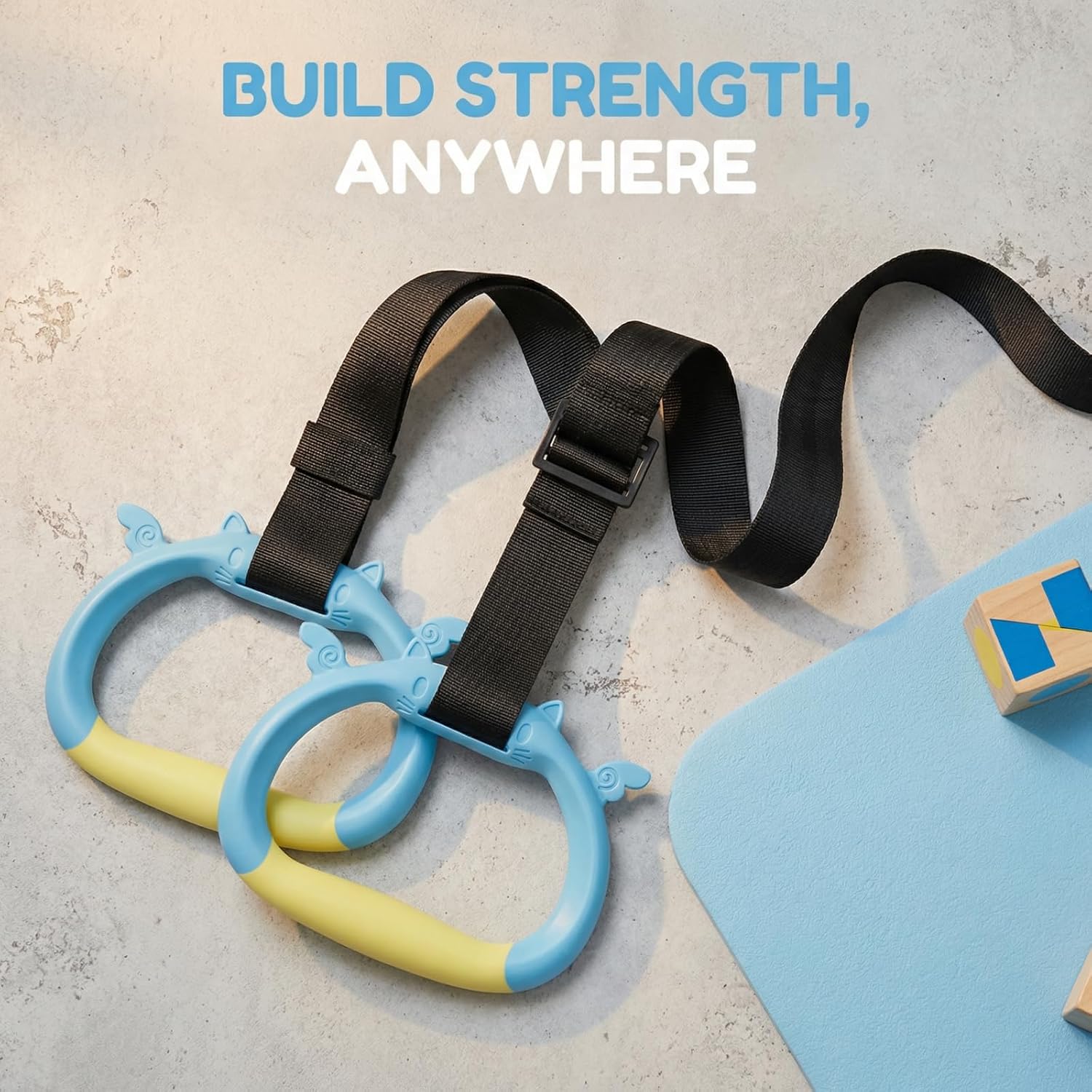 Skiennix Gymnastics Rings - Adjustable Strength Training Equipment for Kids | Home Gym Fitness