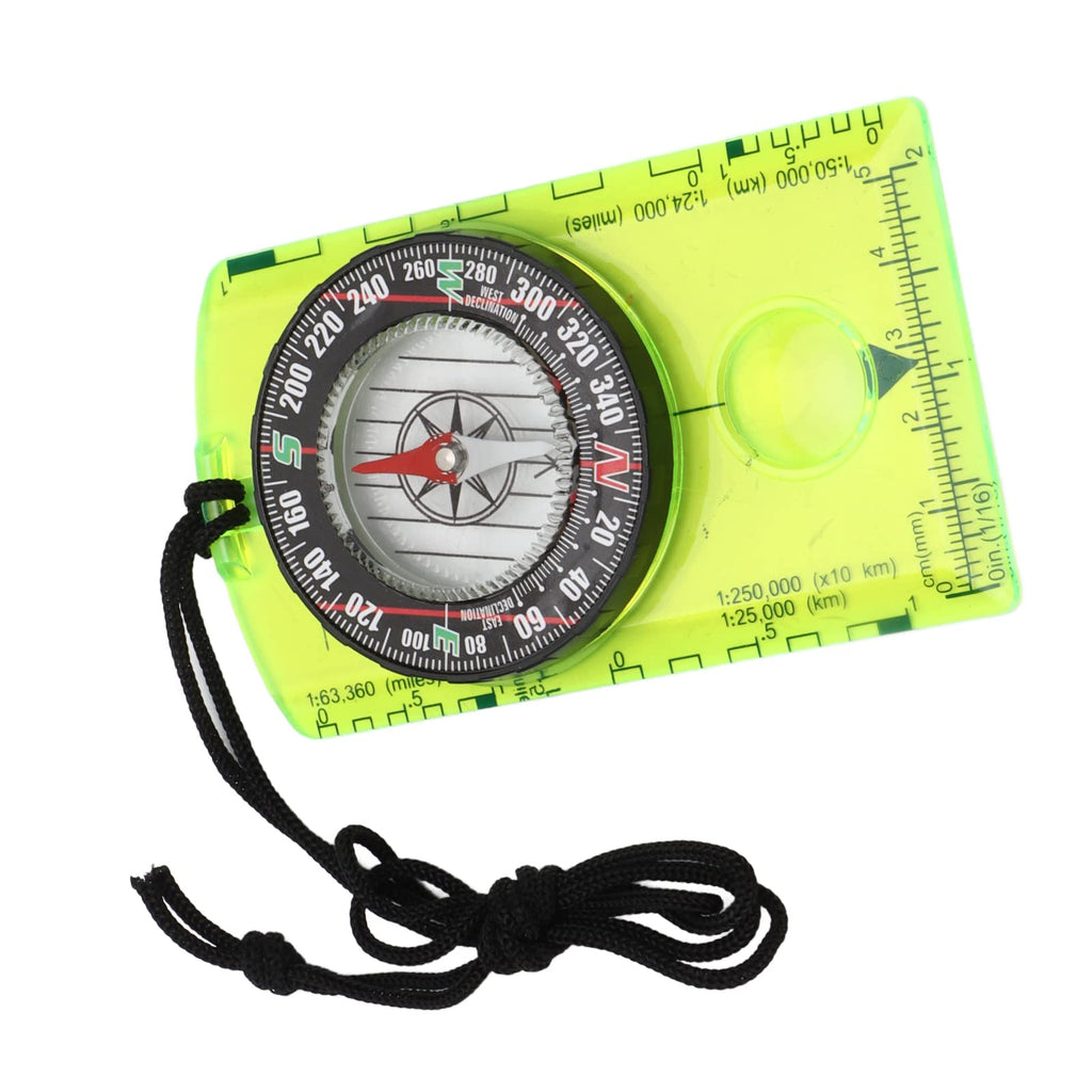 Hapivida Orienteering Compass, Professional Lightweight Map Compass with Magnifying Glass 360° Rotating Bezel 1:24000 Scale Acrylic Base Plate for Hiking Backpacking Navigation Outdoor Adventures