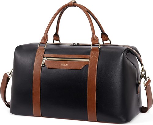 CLUCI Leather Duffle Bag - Oversized Weekender Bag for Women | Stylish Travel Companion