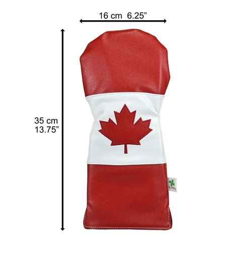 Foretra Driver Headcover Golf Club Covers Blade Mallet Putter Cover Alignment Stick Holder Hybrid Fairway Wood Head Cover Canada Flag Style Novelty Golf Accessories for Most Brands