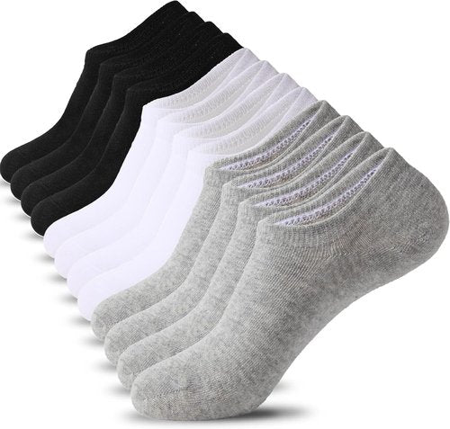 Nroktia Non-Slip No Show Socks - 6/10 Pairs of Low Cut Invisible Ankle Socks for Men & Women