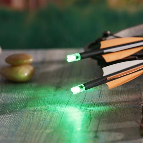 6 PCS Crossbow Lighted Nock with ON/Off Switch for .300/7.62mm Inside Diameter Led Nocks Arrow nocks for Archery Hunting