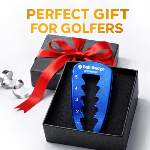HeightRight Adjustable Golf Tee Height Tool (5-Level Precision) – Universal Fit for Wooden & Plastic Tees, Consistent Tee Height Setter for Drivers, Fairway Woods & Irons, Golf Swing Training Aid