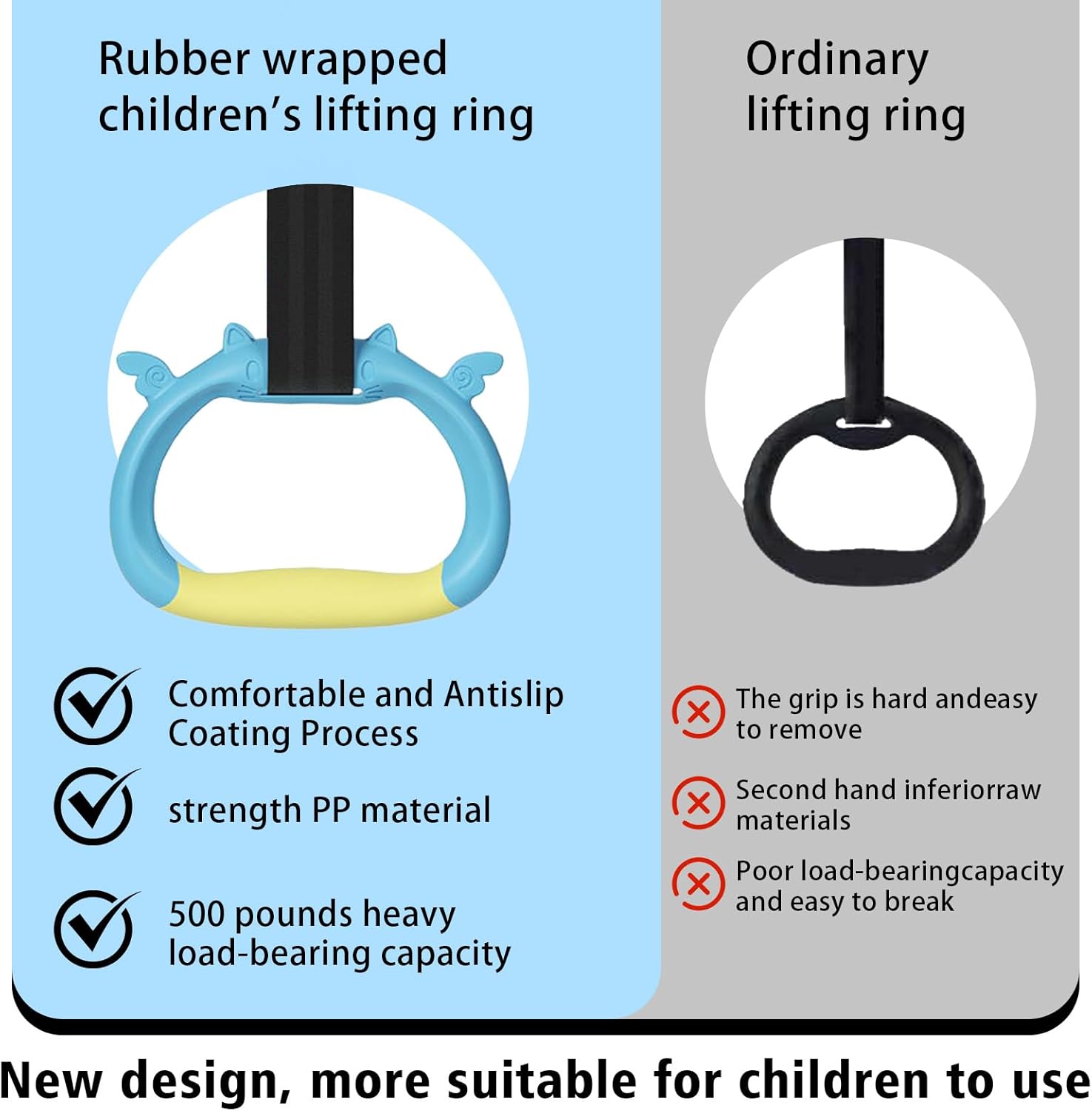 Skiennix Gymnastics Rings - Adjustable Strength Training Equipment for Kids | Home Gym Fitness
