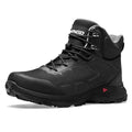NINGO Men's Hiking Boots, Waterproof All-Terrain Hiking Shoes, Breathable Lightweight Outdoor Ankle Boots for Trekking, Backpacking, Walking, Mountaineering，Black Size 8.5