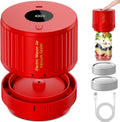 Skiennix Electric Mason Jar Vacuum Sealer Kit - Ideal for Wide & Regular Mouth Jars - Red