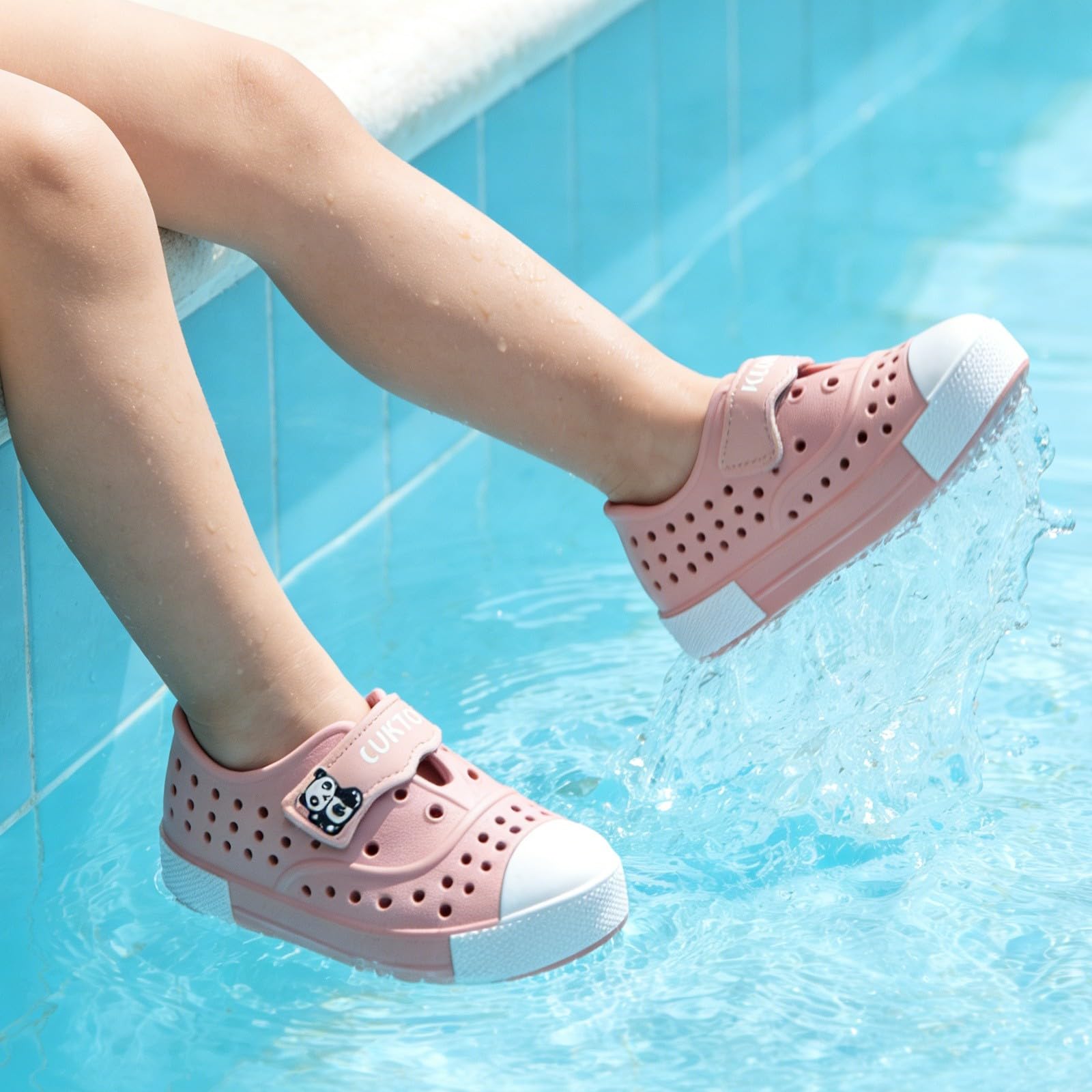 Kids Water Shoes for Toddler Boys Girls Slip-On Sneakers Lightweight Breathable Sandals for Beach Swim Pool Summer Outdoor