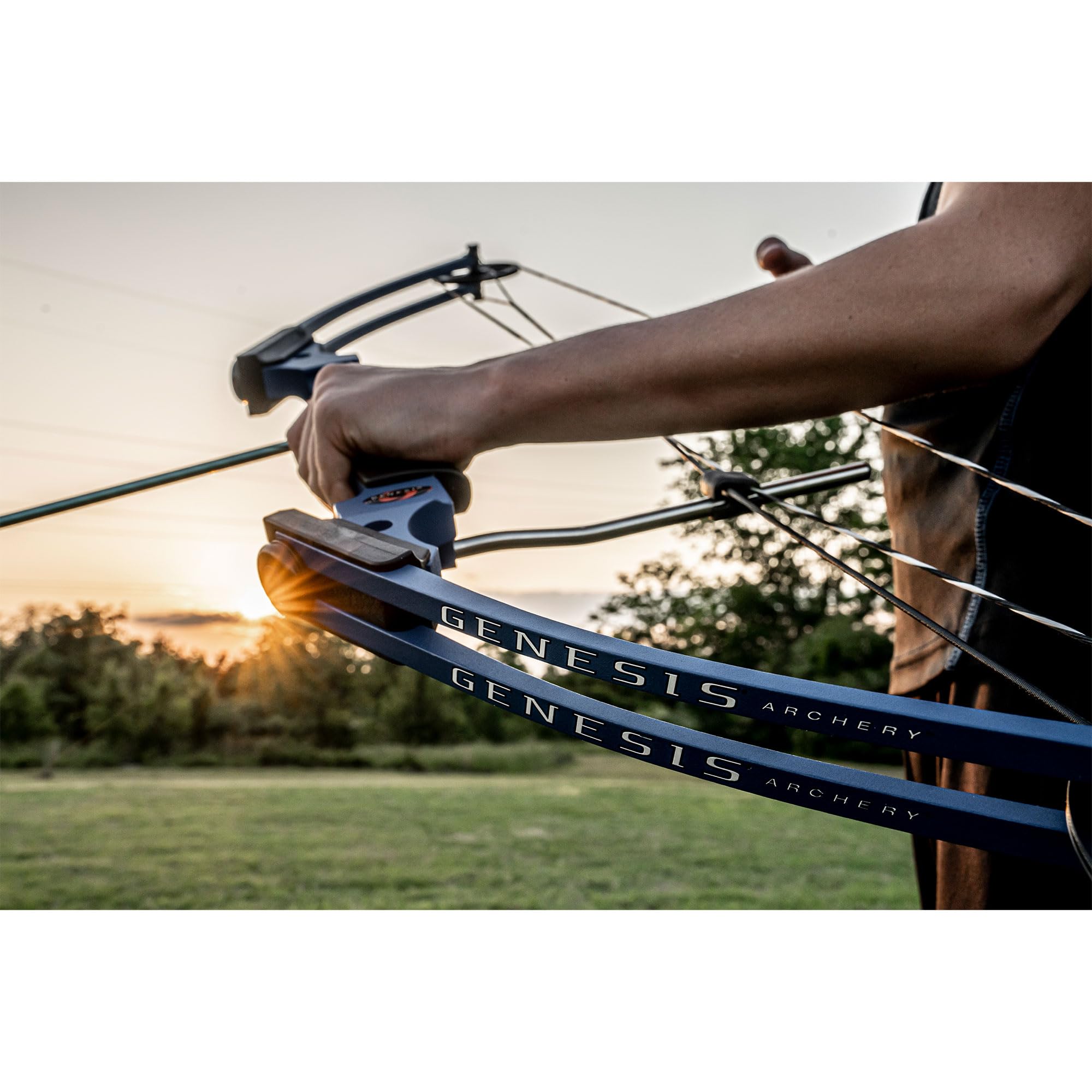 Genesis Original Compound Bow & Arrow Kit- Adjustable Riser, 15"-30" Draw Length, 10-20 lb Draw Weight, All Skill Levels, Draw Hand - Right, Orange