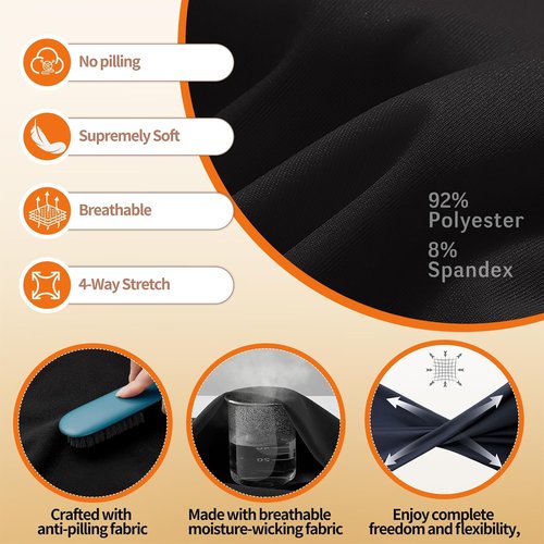 FULLSOFT High Waisted Leggings for Women - Soft Black Yoga Pants for Workout | Reg & Plus Size