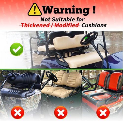 10L0L Golf Cart Front and Rear Seat Cover Set for Club Car DS/Precedent/Onward/Tempo & Yamaha G29 /Drive 2,Stylish 4 Passenger Front Back Seat Covers,Breathable Washable Polyester Mesh (Black/Blue)