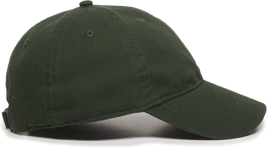 Outdoor Cap | Washed Cotton Baseball Cap - Versatile Dad Hat for Men & Women, Dark Green