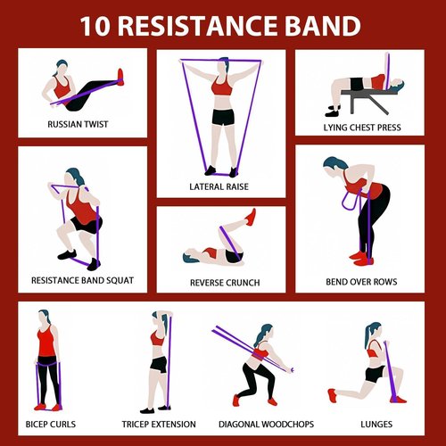 LEEKEY Resistance Bands - Versatile Exercise Bands with Door Anchor for Strength Training & Physical Therapy