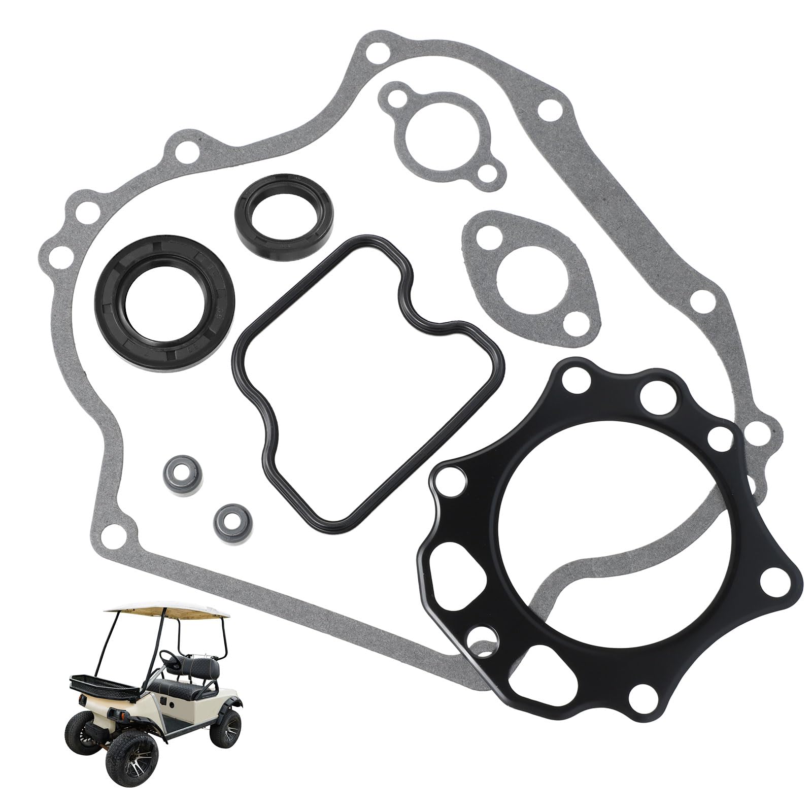 Roykaw Golf Cart Gaskets and Seals Rebuild Kit Compatible with Club Car DS/Precedent 1992-up FE290 Engine Gas Models, OEM# 1023047-01, 6751