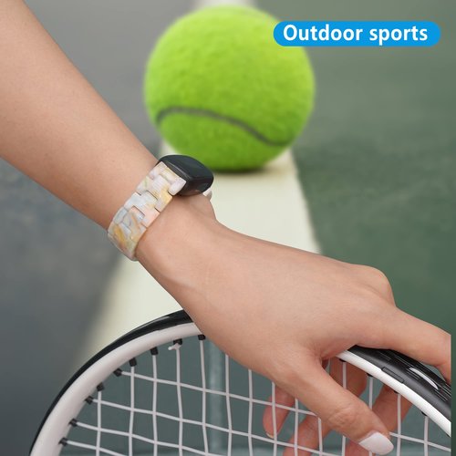 LAREDTREE Compatible with Fitbit Inspire 3 Band for Women, Resin Watch Band Replacement Strap Adjustable Wristband for Fitbit Inspire 3