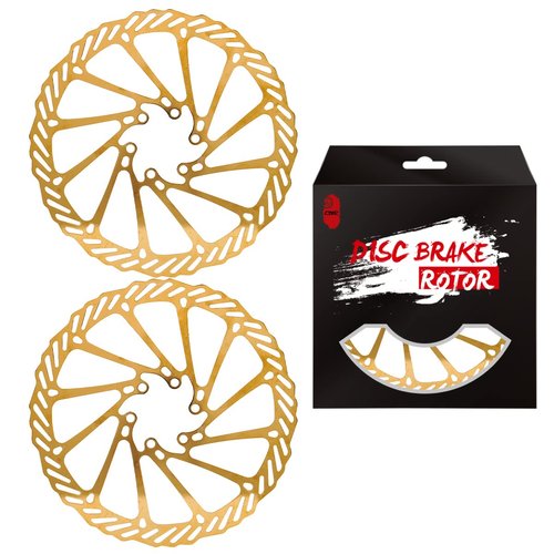 Chooee 160mm 180mm 203mm Bike Disc Brake Rotor 2PCS MTB Disc Rotor For Mountain Bike.Gold