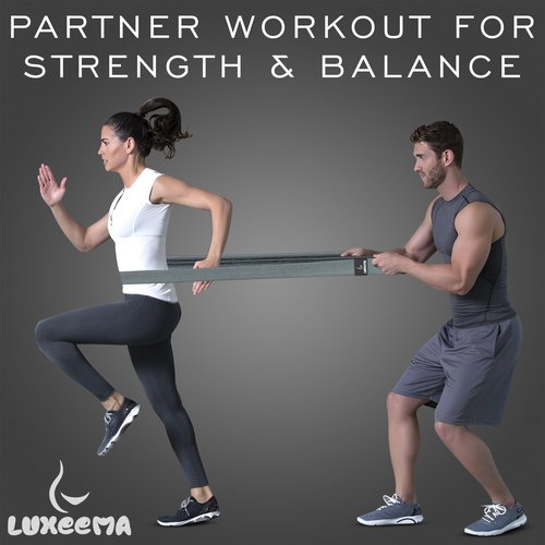 LUXEEMA Performance Premium 76 inch Extended-Length Resistance Bands for Working Out | 3" Wide Non-Slip Extra Long Tall Thick Cloth Band, No Pinching & Snapping, Exercise Workout Fitness Stretch Band