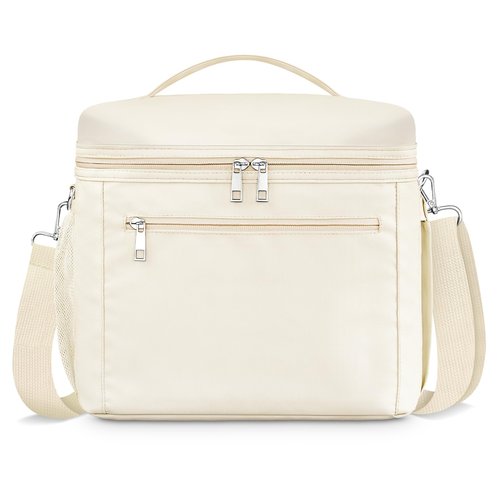 DALINDA Lunch Bag Cooler Bag Lunch Box for Women Men, Insulated Leak Proof LunchBox Lightweight for Picnic,Grocery,Beach,Camping,Travel,Work,Light Beige Cream