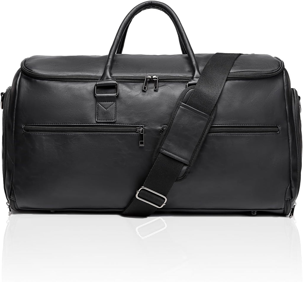 Seyfocnia Carry-On Garment Bag - Convertible Travel Suitcase for Men & Women | Black 2-in-1 Design