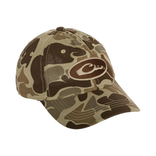 Drake Waterfowl Cotton Camo Cap - All-Weather Hunting Lightweight 6-Panel Construction Cap, Old School Timber