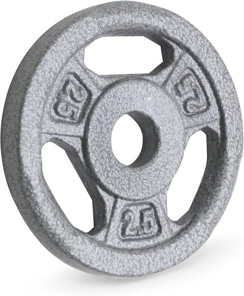 Marcy Classic Cast Iron Grip Plates - Perfect for Strength Training & Weightlifting | 1" Size
