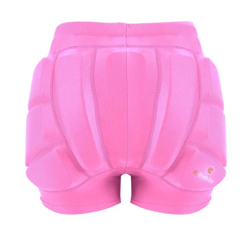 Kids Hip Butt Protection Pads Shorts, Youth Child 3D Tailbone Protective Padded Short Pants for Hockey Roller Skating Skateboarding Scooter Skiing Skating Snowboard (Pink, XX-Small)