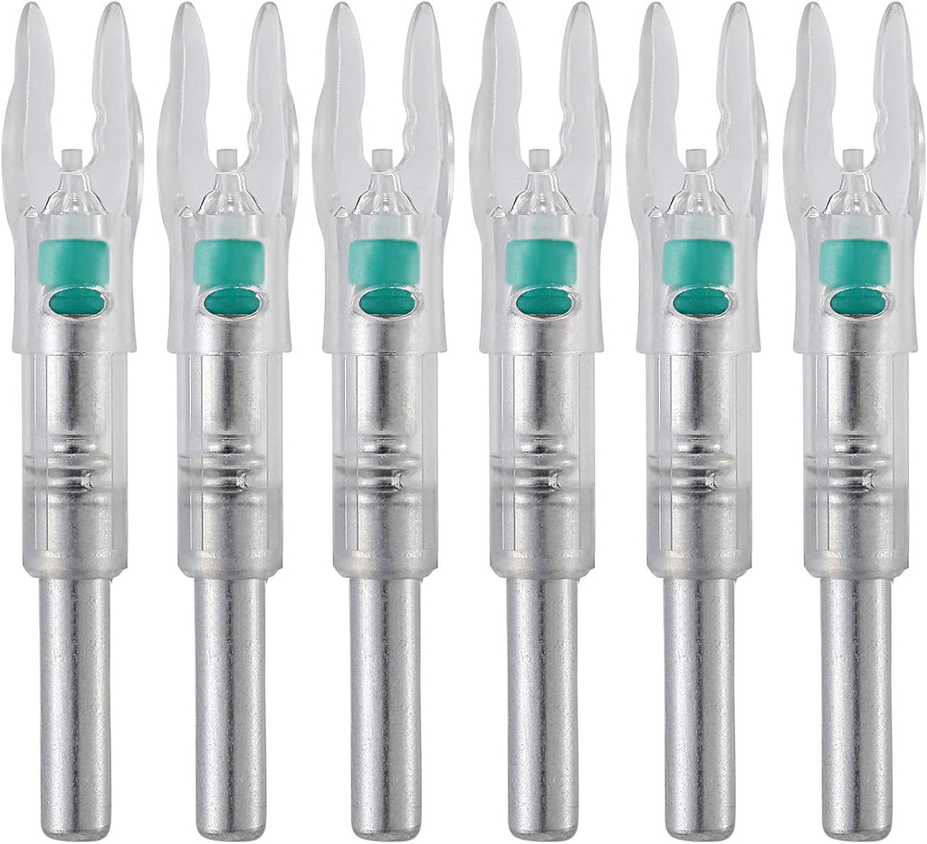 S Lighted Nocks - 12-Pack or 6-Pack Lighted Arrow Nocks for Archery Hunting | .244/6.2mm with Screwdriver Included