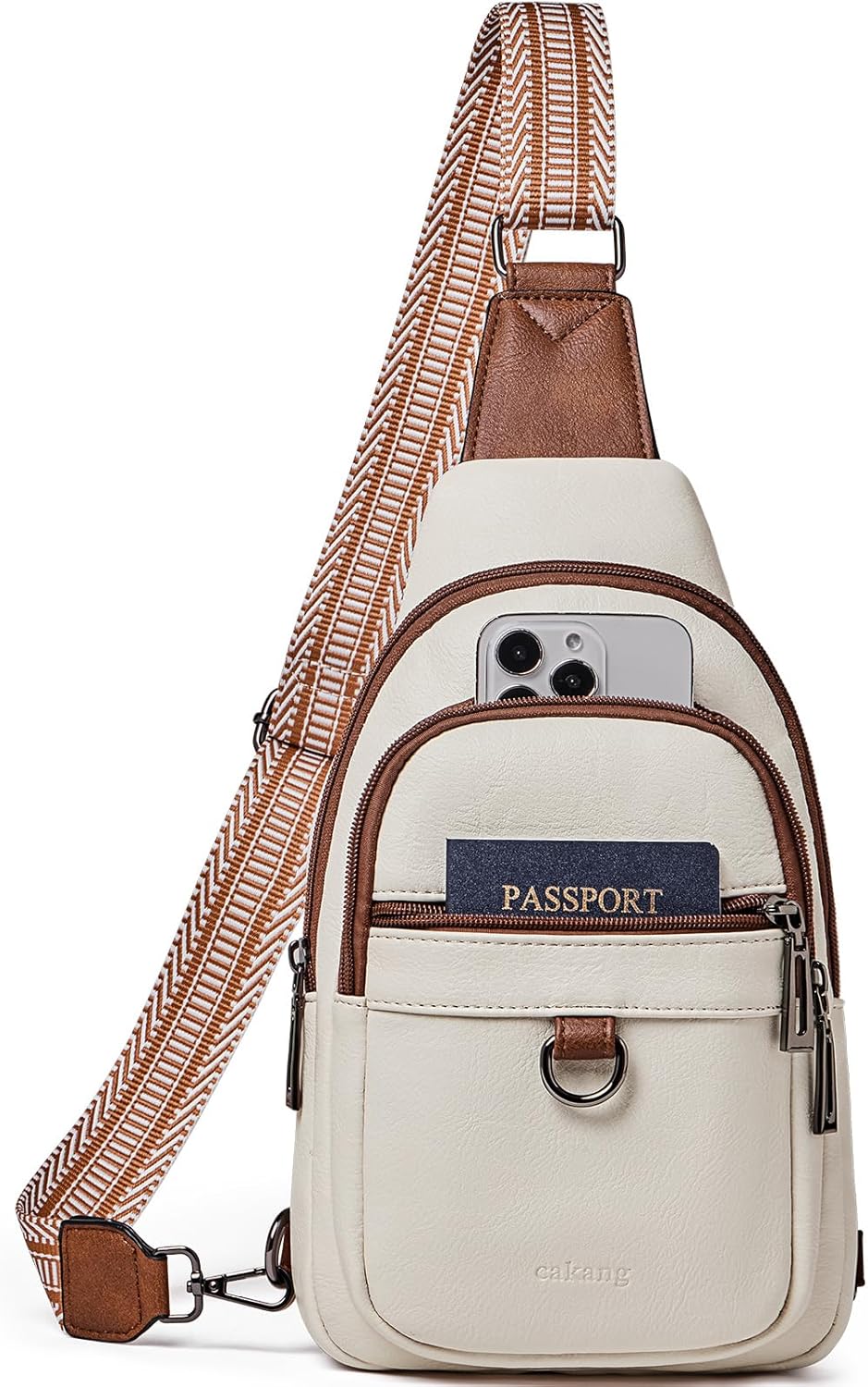 Skiennix Women's Sling Bag - Vegan Leather Crossbody Backpack | Stylish Travel Daypack