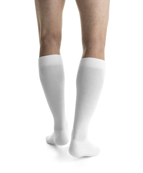JOBST Activewear 20-30 mmHg Knee High Compression Socks, Large, Cool White