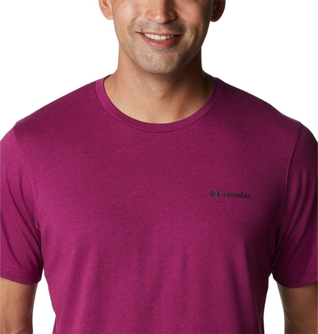Columbia Men's Big & Tall Thistletown Hills Short Sleeve, Red Onion Heather, 2X B&T