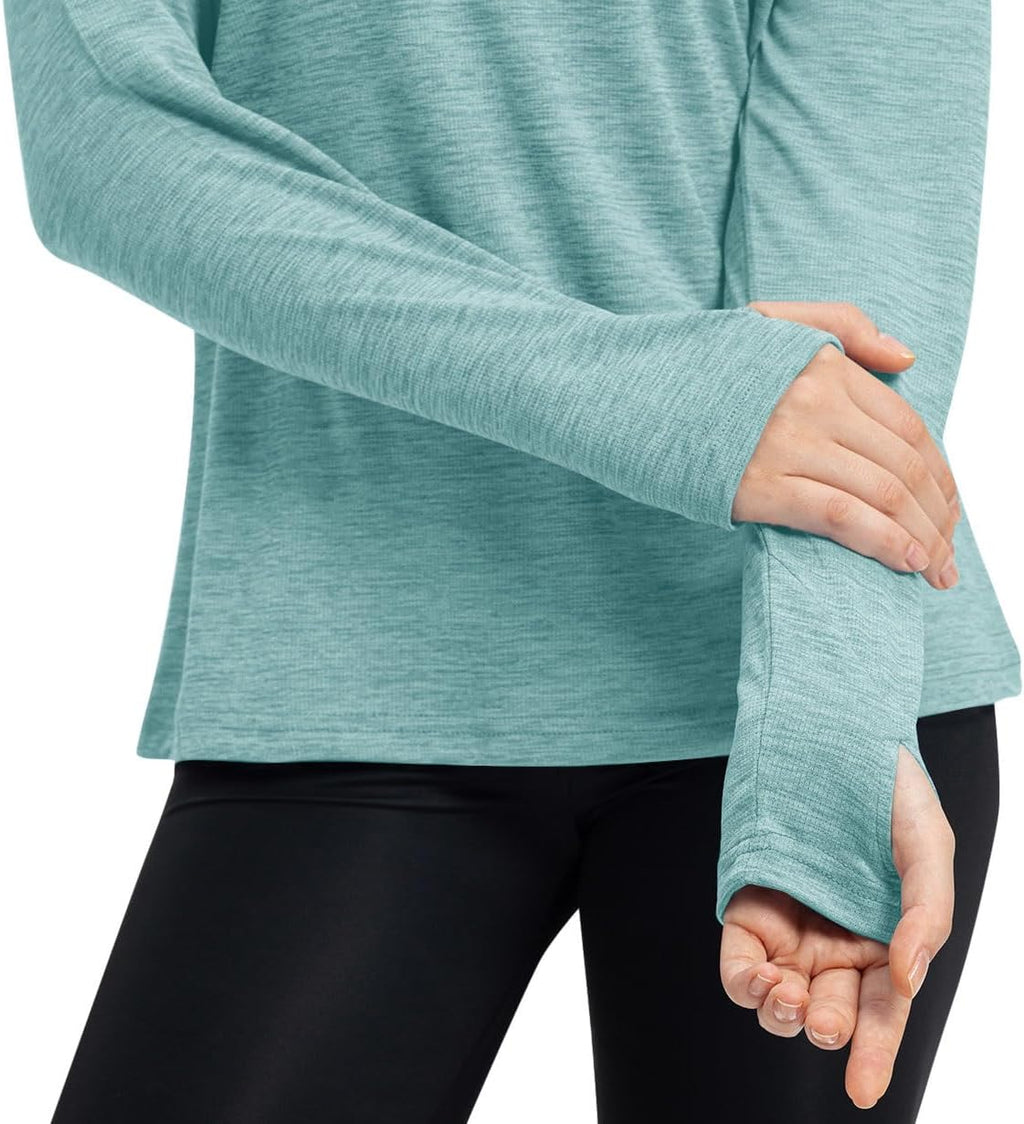 TBMPOY Women's UPF 50+ Sun Protection Hoodie - Lightweight Long Sleeve Fishing & Hiking Shirt