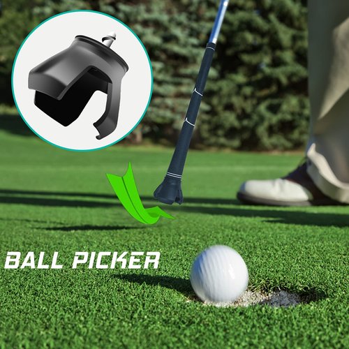 Golf Ball Retriever, Golf Balls Retriever Telescopic for Water with Spring Release-Ready Head, Balls Retriever Tool Golf with Locking Clip, Grabber Tool, Golf Accessories Golf Gift for Men (Blue, 9ft)
