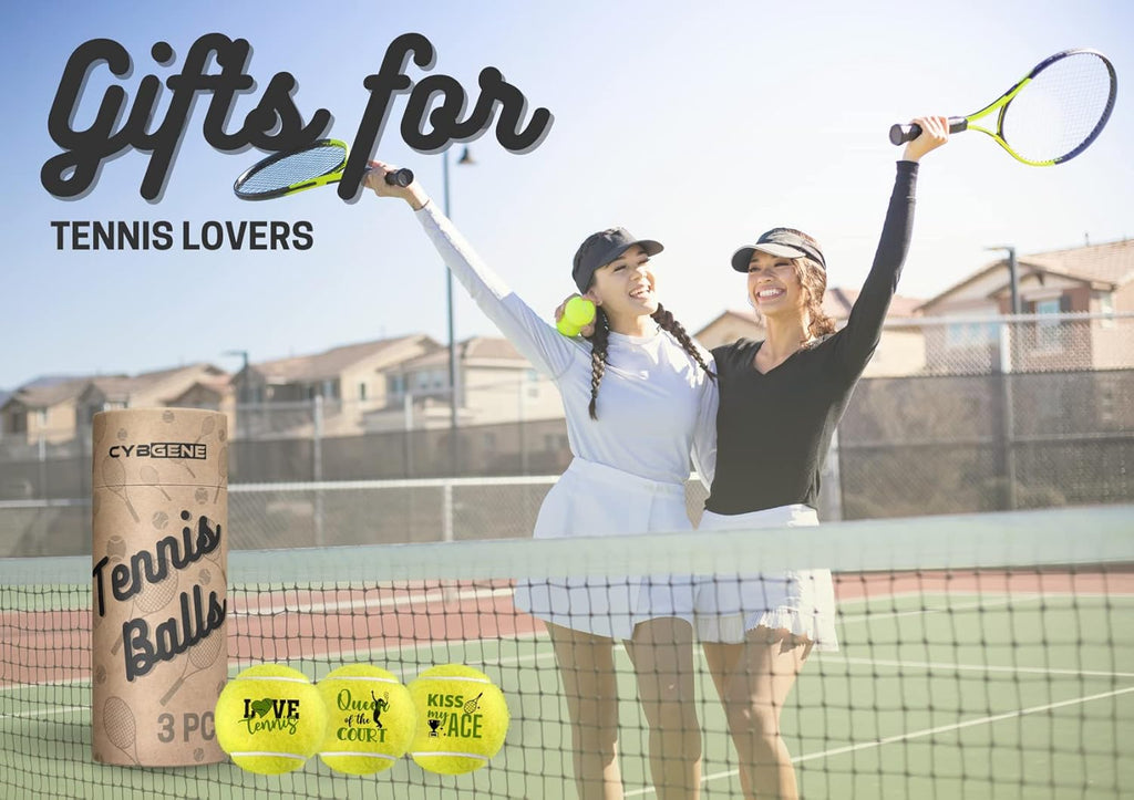 Skiennix Unique Tennis Balls Gift Set - 3 Distinctive Balls in Elegant Package for Teammates & Partners