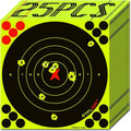 ATFLBOX 8-Inch Fluorescent Yellow Bullseye Shooting Target Stickers - Perfect for Indoor & Outdoor Ranges | Compatible with Handguns, Rifles, and Airsoft Guns