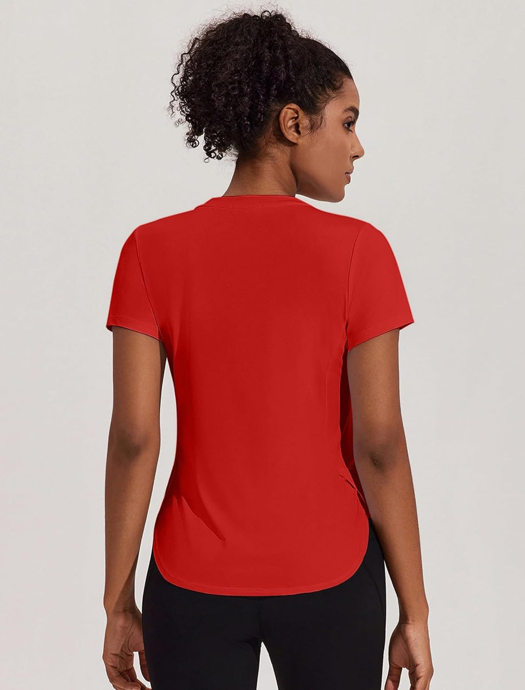 PINSPARK Workout Tops for Women - UPF 50+ Short Sleeve Yoga Shirts with Side Slits | Loose Fit Gym Tee