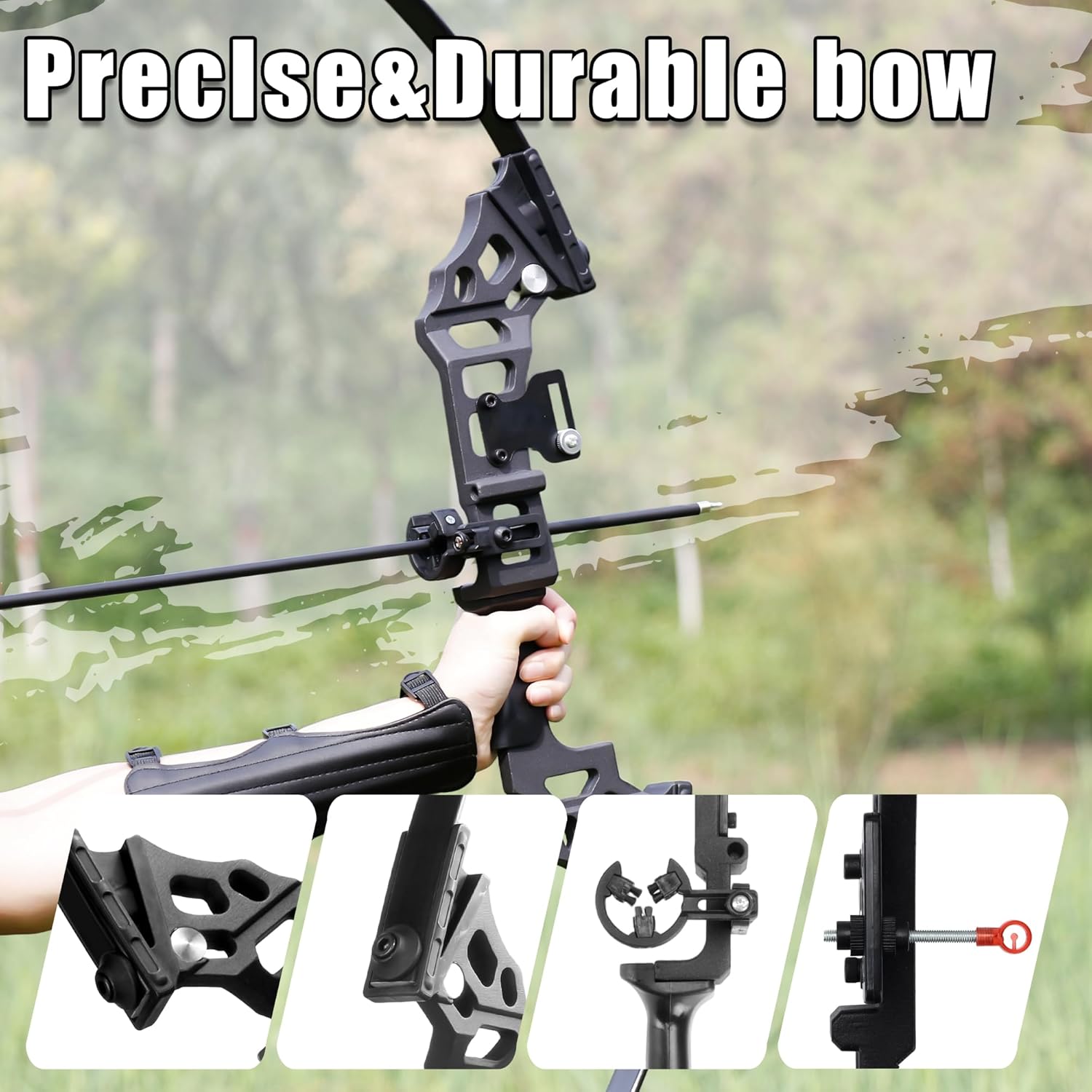 Skiennix Recurve Bow and Arrow Set - 30-40lbs Right-Handed Archery Kit with Carbon Arrows & Accessories