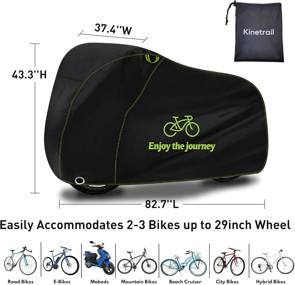 Skiennix Bike Cover for 2 Bikes - Waterproof Outdoor Protection Against Rain, Sun, and Dust