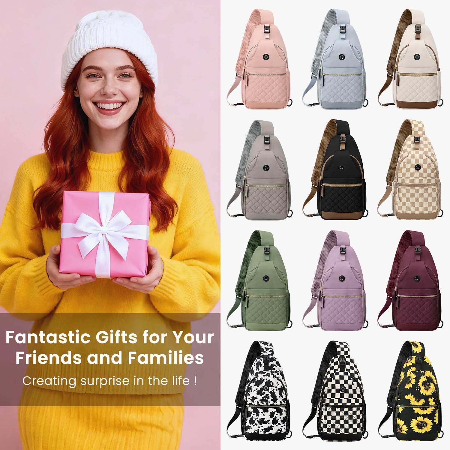 Skiennix Small Crossbody Bag - Versatile Sling Backpack for Travel | Casual Design for Men & Women