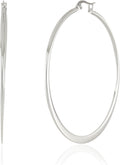 Skiennix Gold Plated Hoop Earrings - Stylish Flattened Design | Durable Stainless Steel