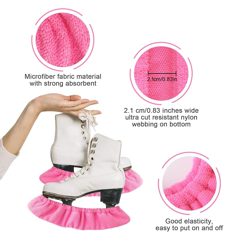 Rose Red Ice Skate Guards - Soft Blade Covers for Figure & Hockey Skates (Youth)