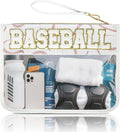 Chenille Letter Baseball Gift Bags - Clear Portable Treat Pouches for Team Gifts